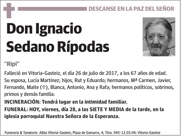 Ignacio Sedano Rípodas