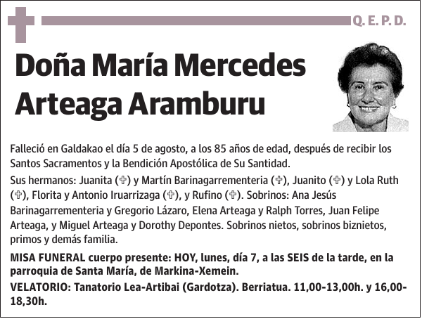 María Mercedes Arteaga Aramburu