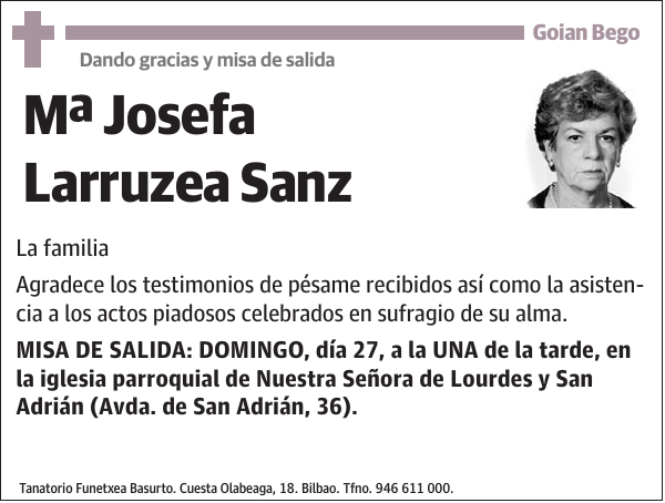 Mª Josefa Larruzea Sanz