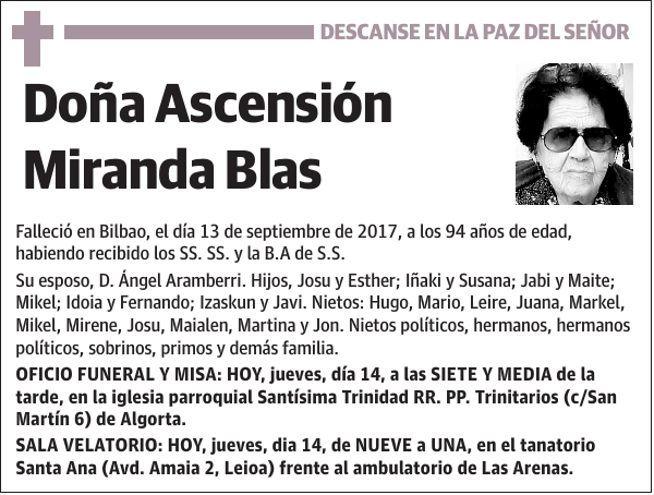 Ascensión Miranda Blas
