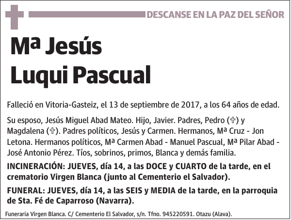 Mª Jesús Luqui Pascual