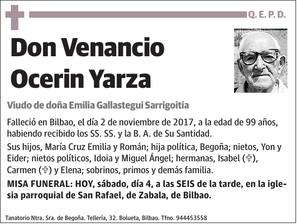 Venancio Ocerin Yarza