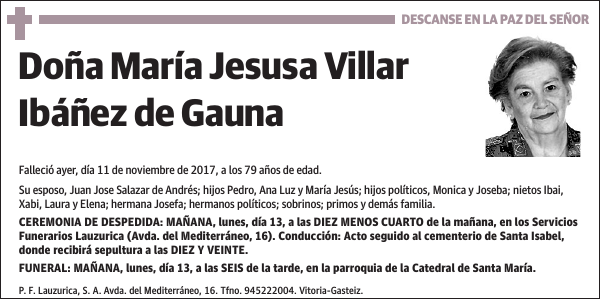 María Jesusa Villar Ibáñez de Gauna