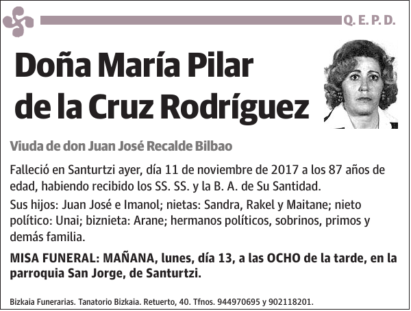 María Pilar de la Cruz Rodríguez
