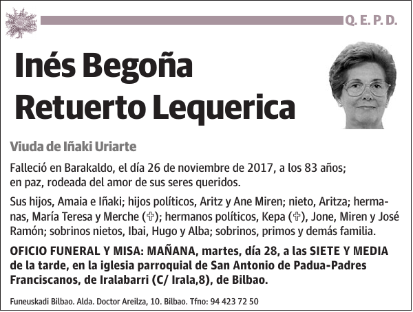 Inés Begoña Retuerto Lequerica