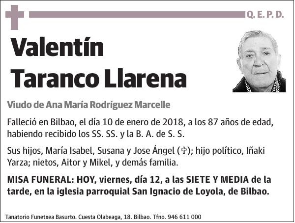 Valentín Taranco Llarena