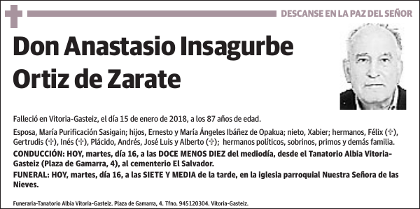 Anastasio Insagurbe Ortiz de Zarate