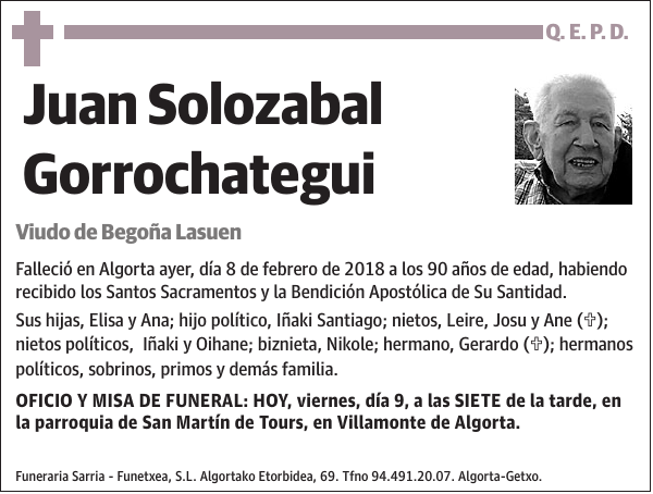 Juan Solozabal Gorrochategui