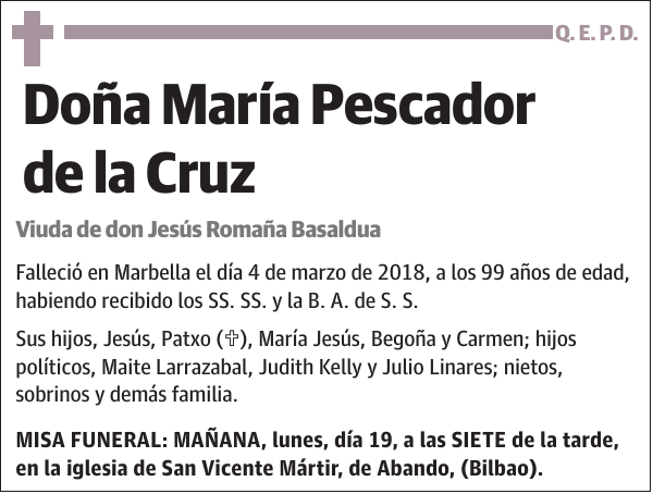 María Pescador de la Cruz