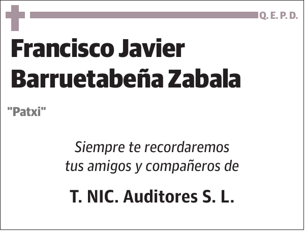 Francisco Javier Barruetabeña Zabala