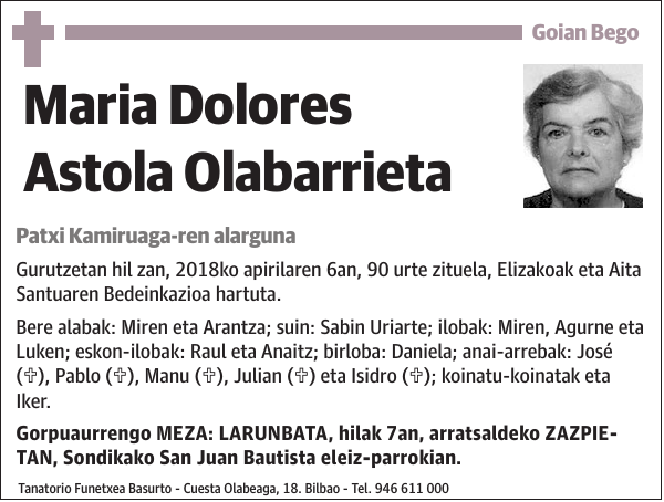 Maria Dolores Astola Olabarrieta