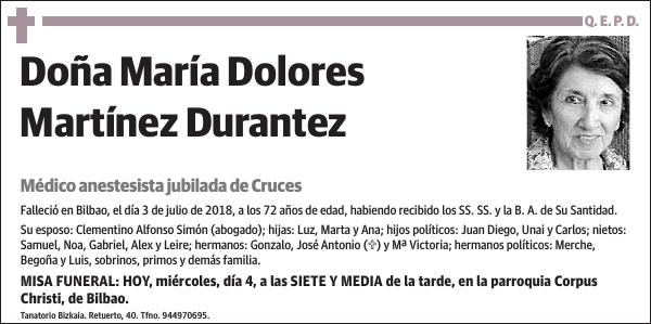 María Dolores Martínez Durantez