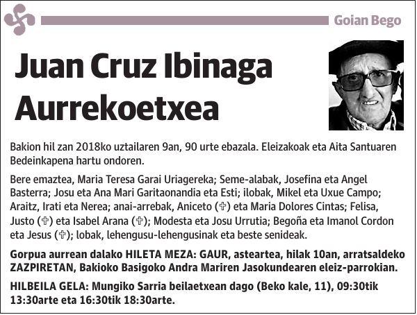 Juan Cruz Ibinaga Aurrekoetxea