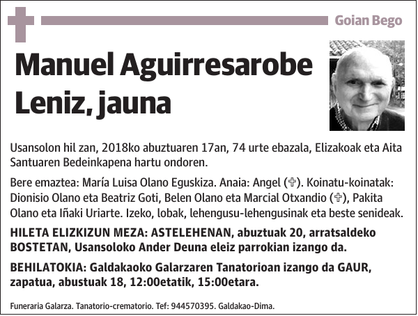 Manuel Aguirresarobe Leniz
