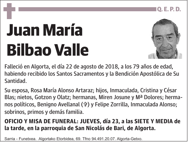 Juan María Bilbao Valle