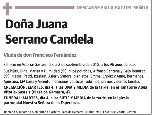 Juana Serrano Candela