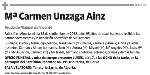 Mª Carmen Unzaga Ainz