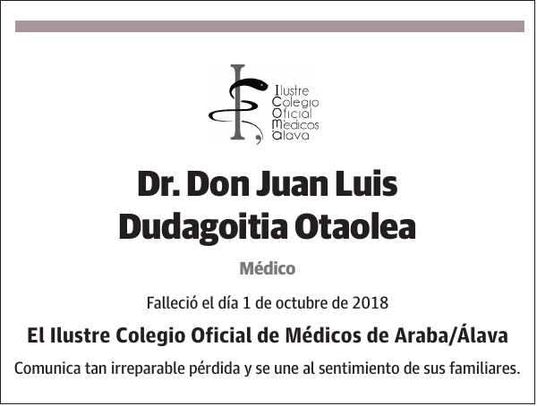 Juan Luis Dudagoitia Otaolea Médico