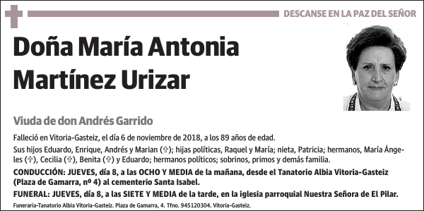María Antonia Martínez Urizar