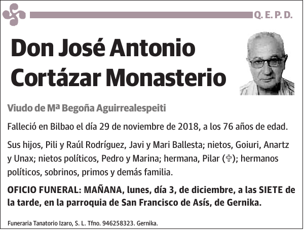 José Antonio Cortázar Monasterio