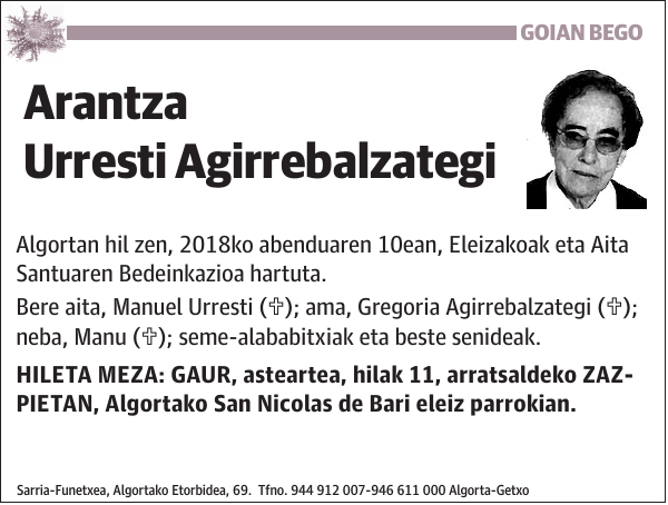 Arantza Urresti Agirrebalzategi