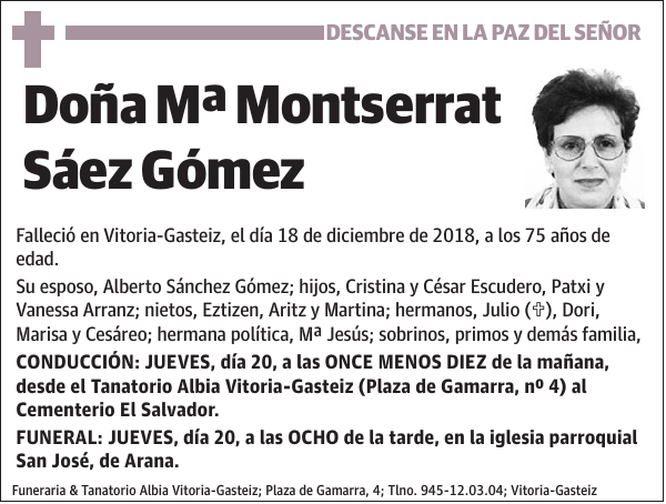 Mª Montserrat Sáez Gómez