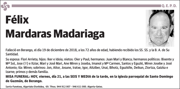 Félix Mardaras Madariaga