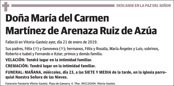 María del Carmen Martínez de Arenaza Ruiz de Azúa