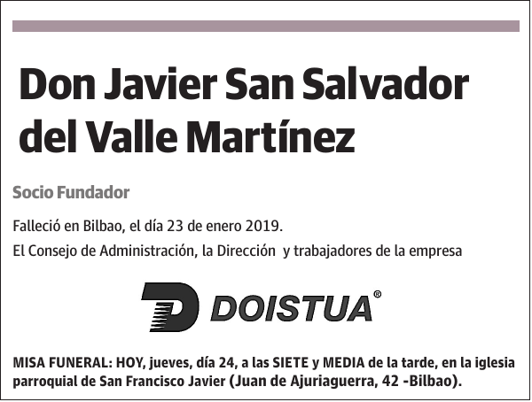 Javier San Salvador del Valle Martínez