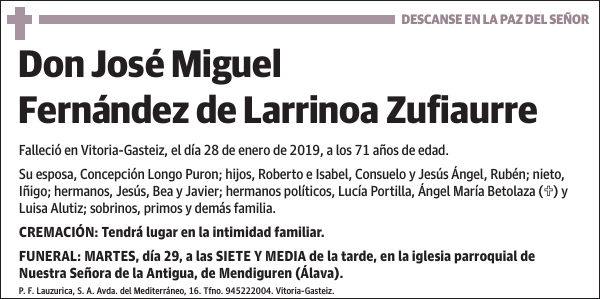 José Miguel Fernández de Larrinoa Zufiaurre