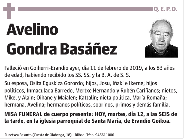 Avelino Gondra Basáñez