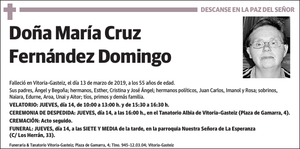 María Cruz Fernández Domingo