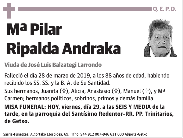 Mª Pilar Ripalda Andraka