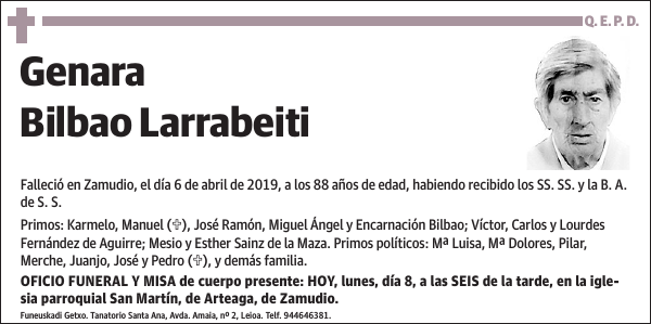 Genara Bilbao Larrabeiti