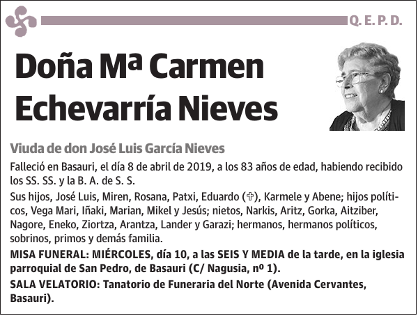 Mª Carmen Echevarría Nieves