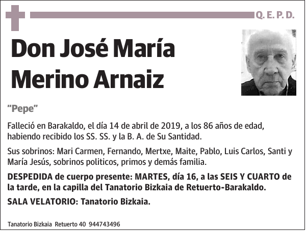 José María Merino Arnaiz Pepe