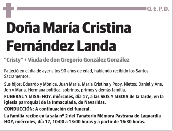 María Cristina Fernández Landa