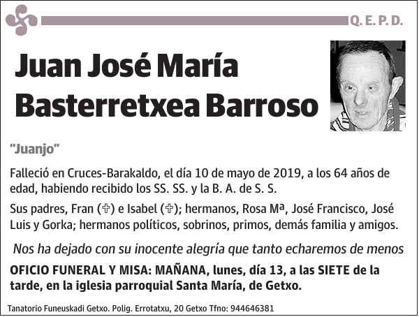Juan José María Basterretxea Barroso
