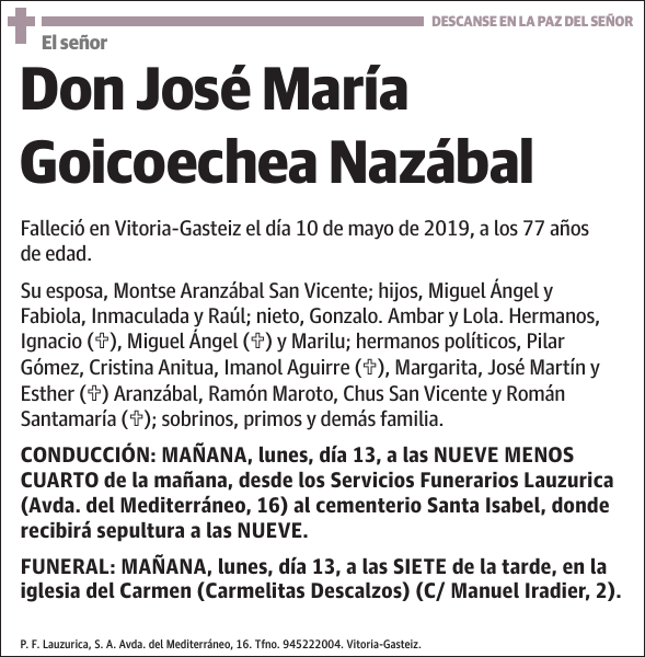 José María Goicoechea Nazábal