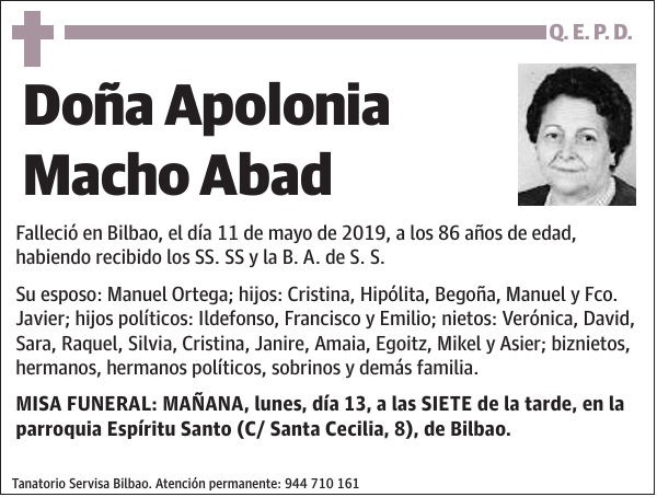 Apolonia Macho Abad