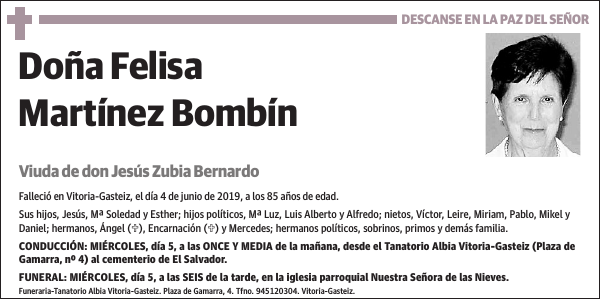 Felisa Martínez Bombín