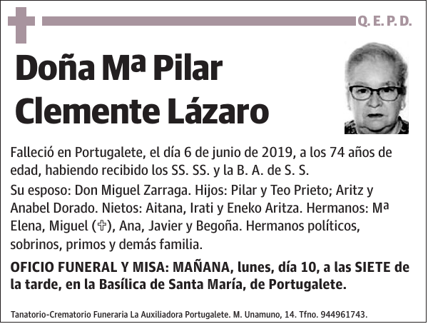 Mª Pilar Clemente Lázaro