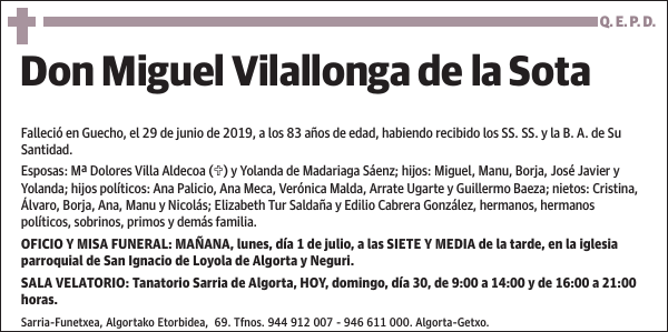 Miguel Vilallonga de la Sota