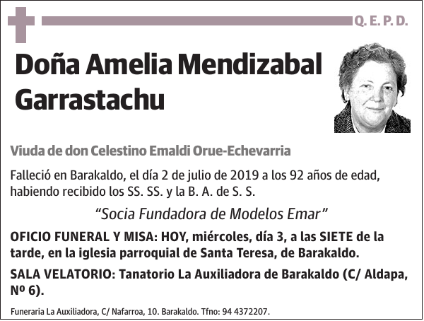 Amelia Mendizabal Garrastachu