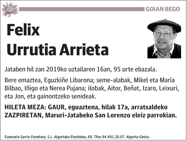 Felix Urrutia Arrieta
