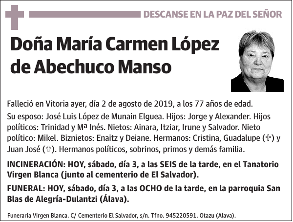 María Carmen López de Abechuco Manso