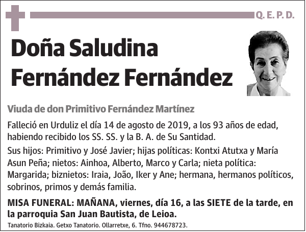 Saludina Fernández Fernández