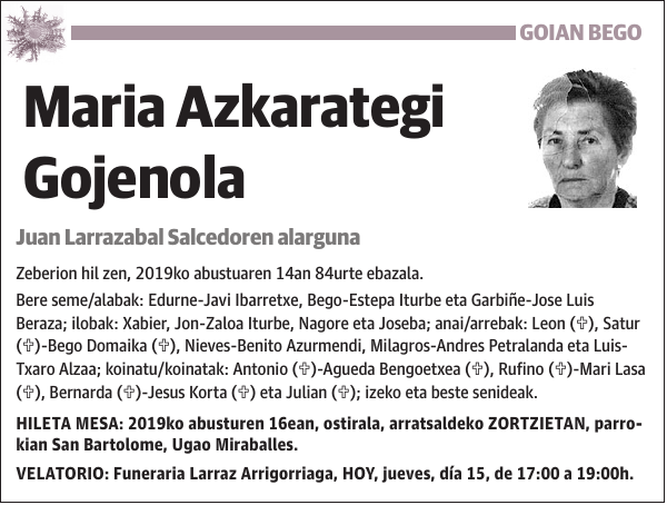 Maria Azkarategi Gojenola