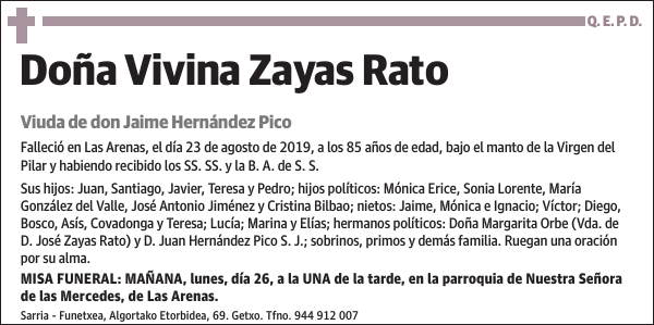 Vivina Zayas Rato