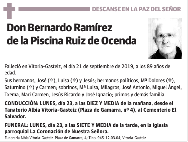 Bernardo Ramírez de la Piscina Ruiz de Ocenda